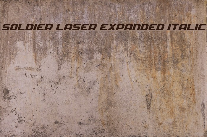 Soldier Laser Expanded Italic Example 3