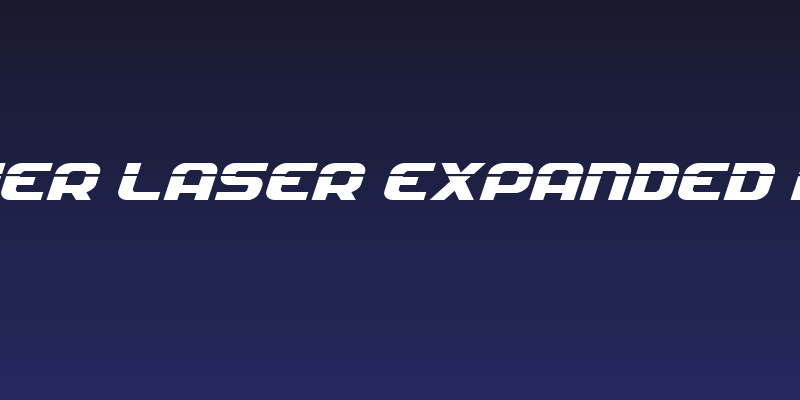 Soldier Laser Expanded Italic Social Header
