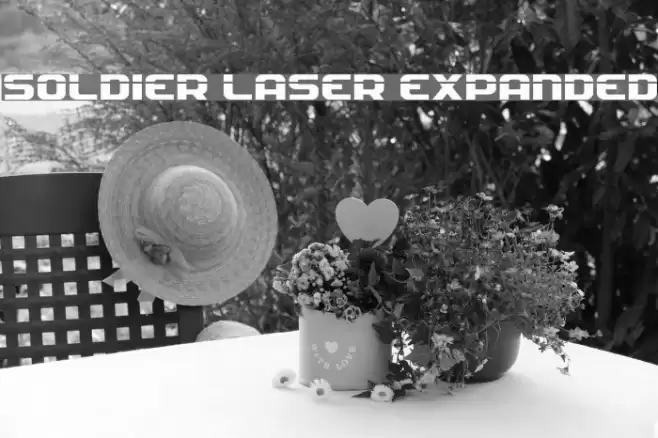 Soldier Laser Expanded Font examples