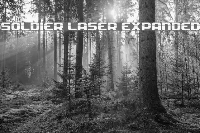 Soldier Laser Expanded Font examples