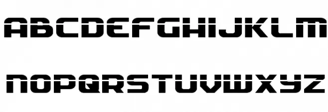 Soldier Laser Expanded Font LOWERCASE