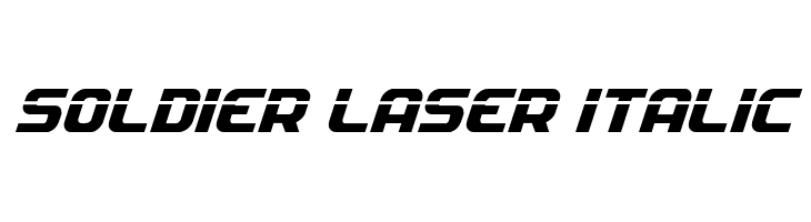 Soldier Laser Italic  नि: शुल्क फ़ॉन्ट्स डाउनलोड