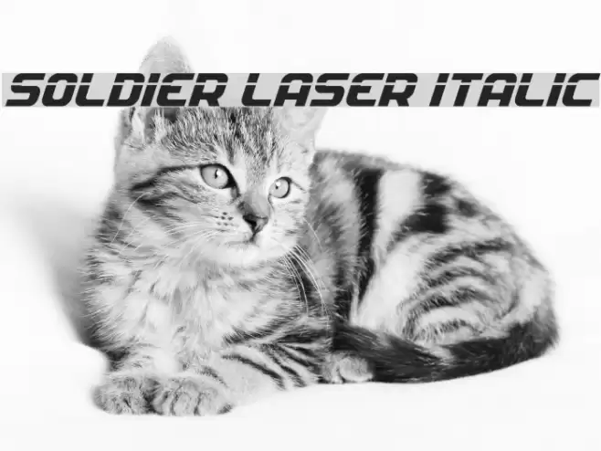 Soldier Laser Italic Font examples