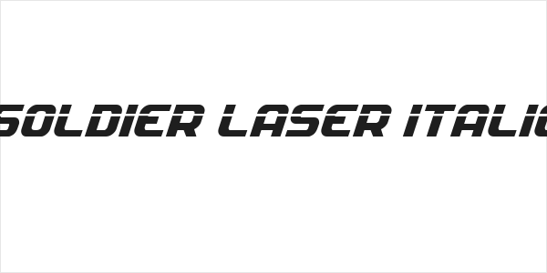 Soldier Laser Italic Logo