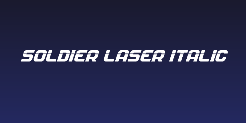 Soldier Laser Italic Social Header