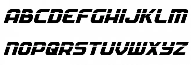 Soldier Laser Italic फ़ॉन्ट लोअरकेस