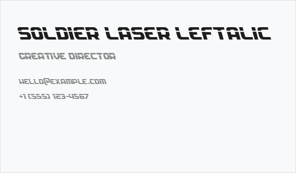 Soldier Laser Leftalic Business Card