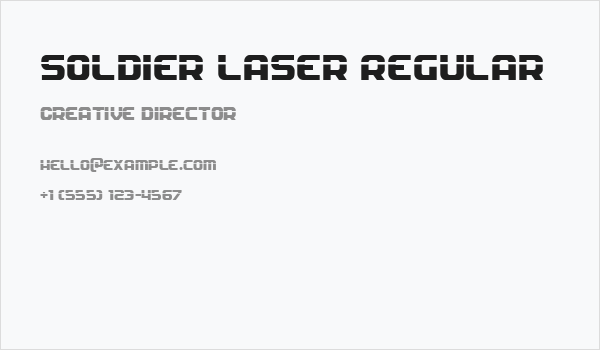 Soldier Laser Regular Business Card