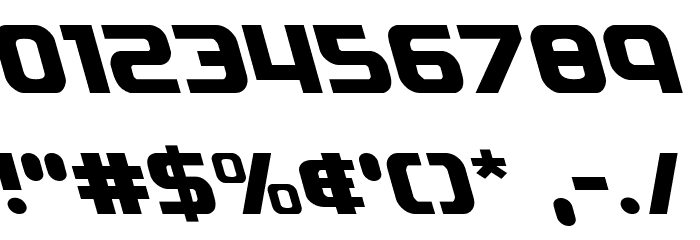Soldier Leftalic Font OTHER CHARS