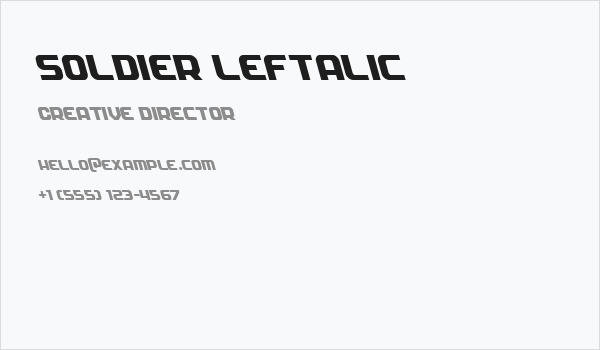 Soldier Leftalic Business Card