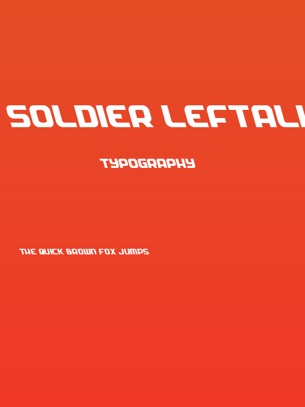 Soldier Leftalic Poster