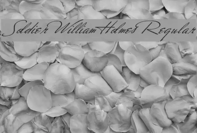 Soldier William Holmes Regular Font examples
