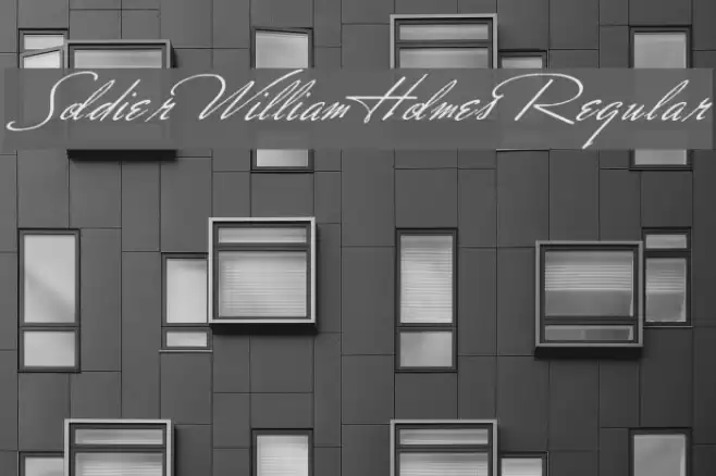 Soldier William Holmes Regular Font examples