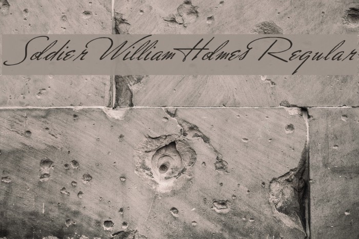Soldier William Holmes Regular フォント examples
