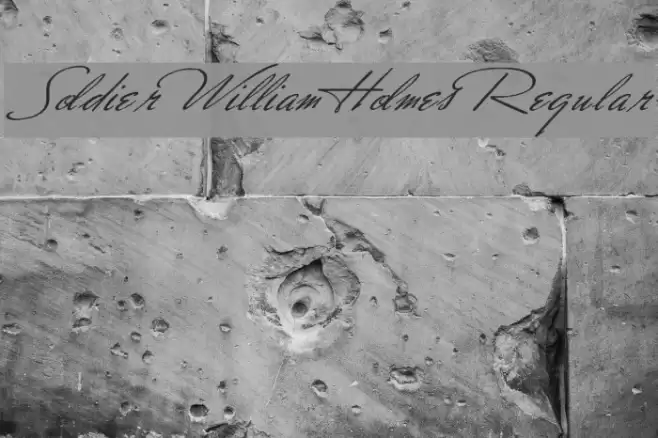Soldier William Holmes Regular Font examples
