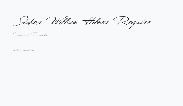 Soldier William Holmes Regular Business Card