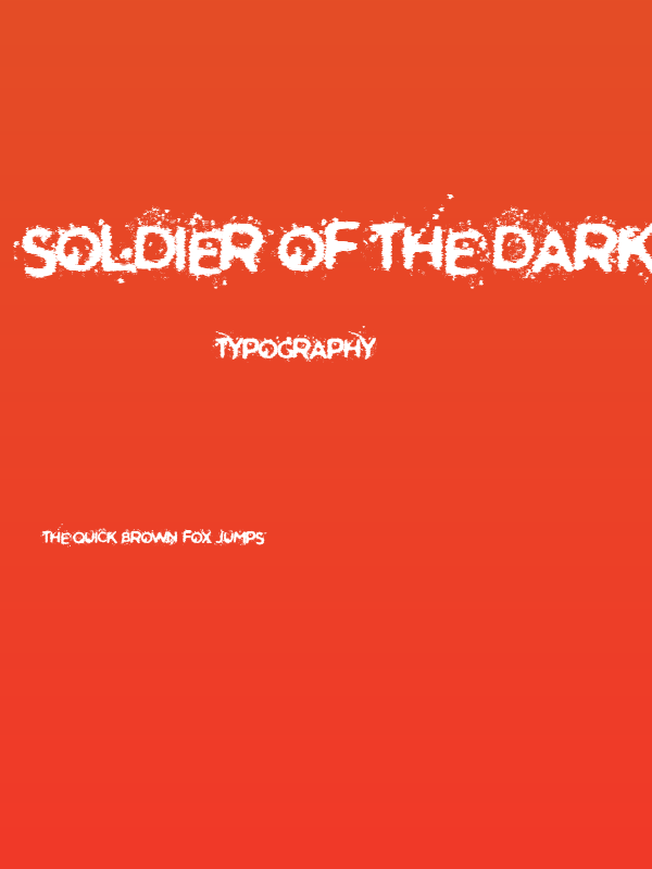 Soldier of the Dark Poster