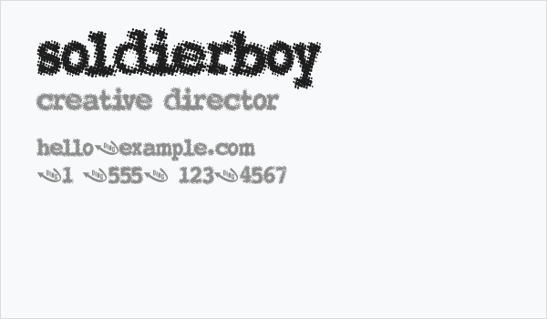 Soldierboy Business Card