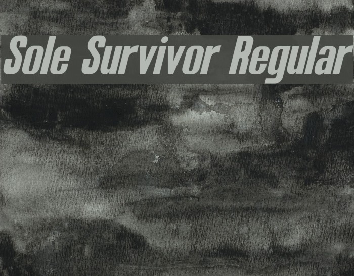 Sole Survivor Regular Font examples