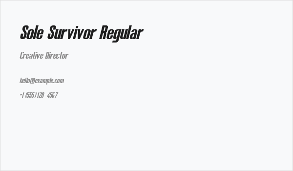 Sole Survivor Regular Business Card