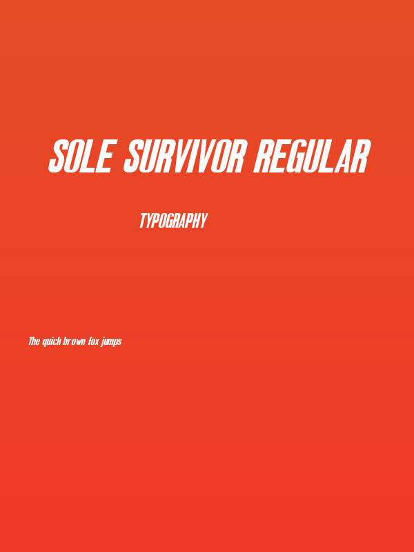Sole Survivor Regular Poster