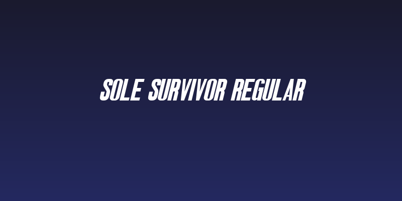 Sole Survivor Regular Social Header