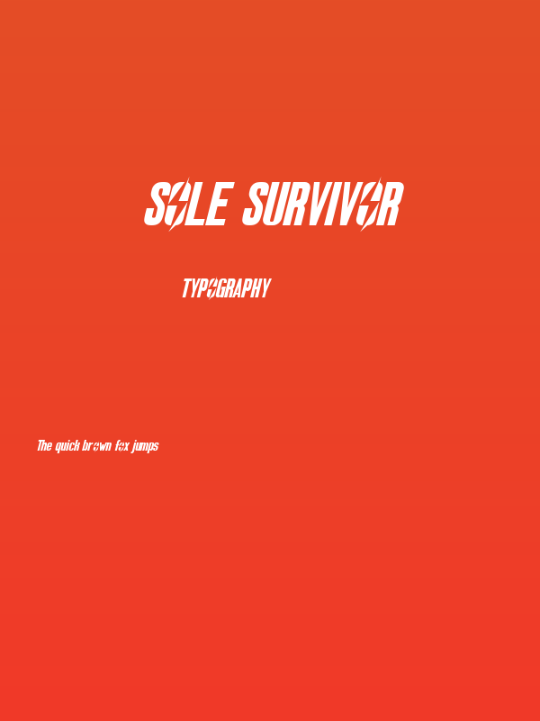 Sole Survivor Poster