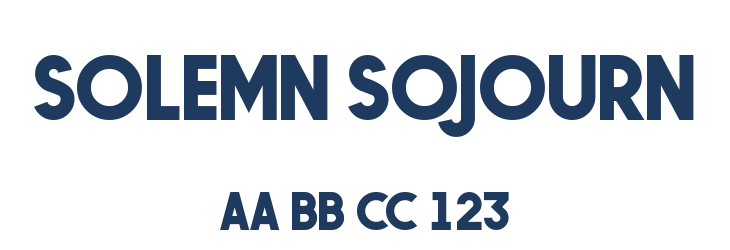 Solemn Sojourn Font Preview