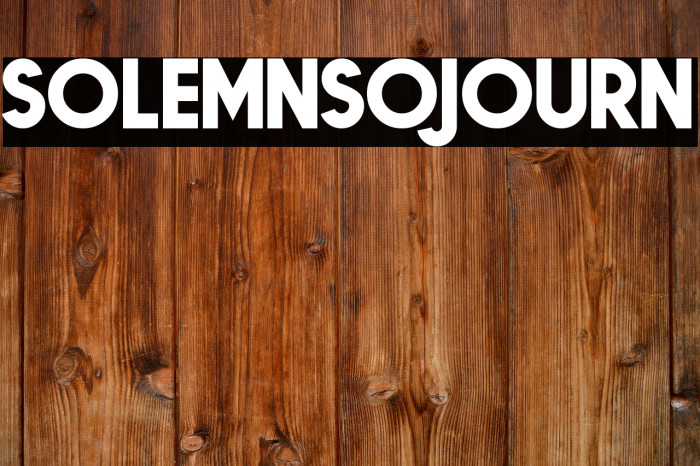 Solemn Sojourn Example 3