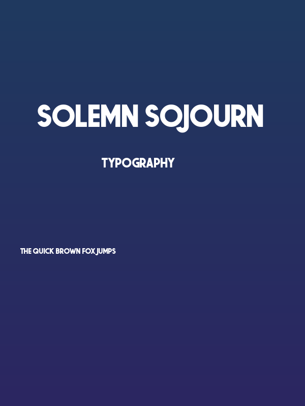 Solemn Sojourn Poster