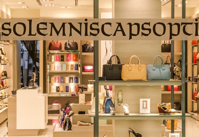 SolemnisCapsOpti Font examples