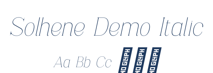 Solhene Demo Italic Font Preview