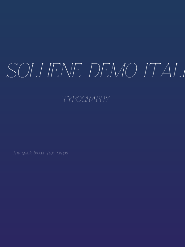 Solhene Demo Italic Poster