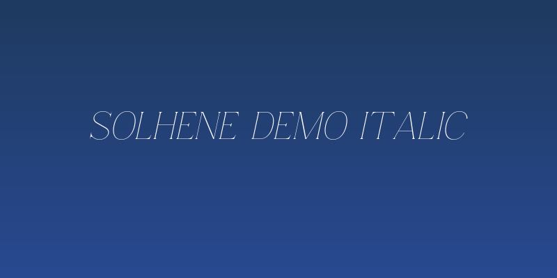 Solhene Demo Italic Social Header