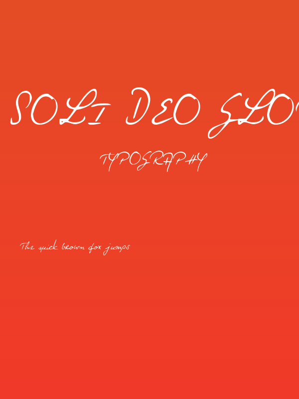 Soli Deo Gloria Poster