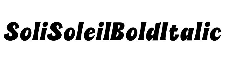 Soli Soleil Bold Italic  Скачать бесплатные шрифты