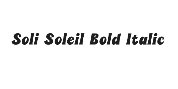 Soli Soleil Bold Italic Logo