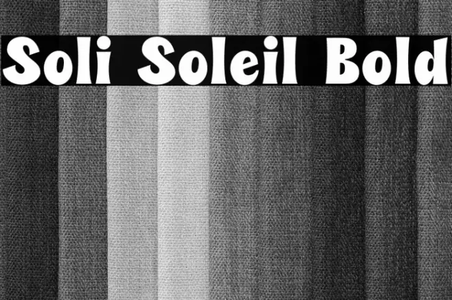 Soli Soleil Bold Font examples
