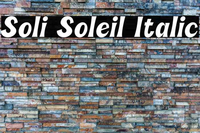 Soli Soleil Italic Example 2