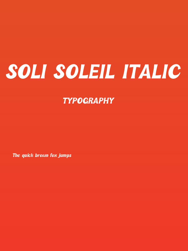 Soli Soleil Italic Poster