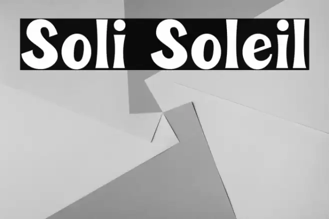 Soli Soleil Font examples