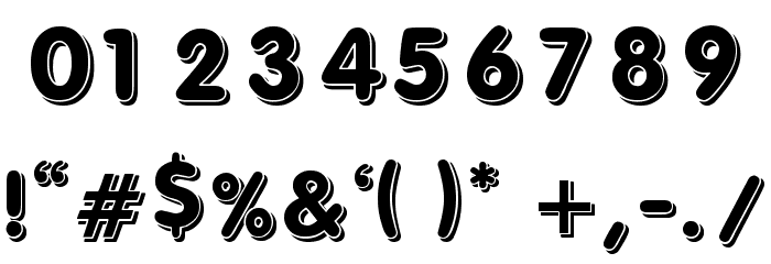 Solid 3d Font OTHER CHARS