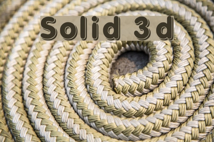 Solid 3d Font examples