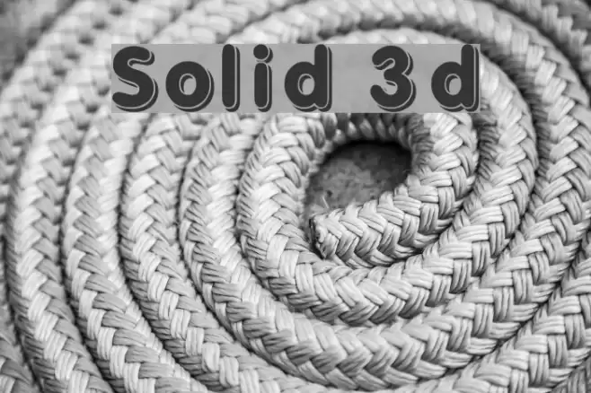 Solid 3d Font examples