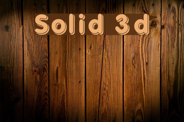 Solid 3d Font examples