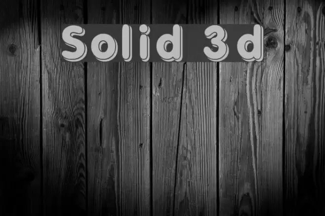 Solid 3d Font examples