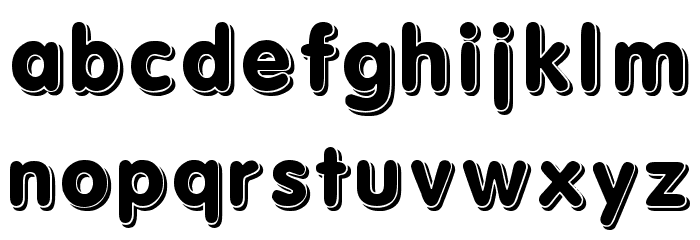 Solid 3d Font LOWERCASE