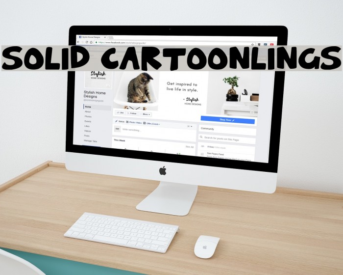 Solid Cartoonlings Font examples