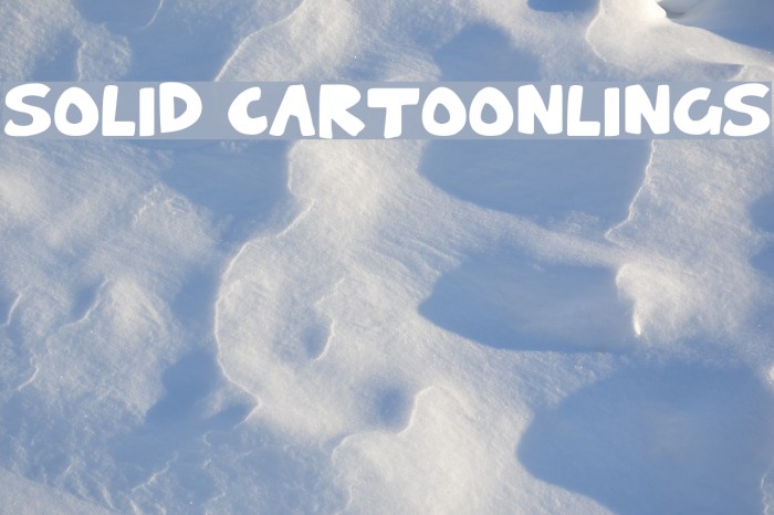 Solid Cartoonlings Font examples