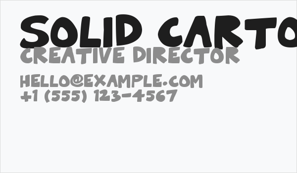 Solid Cartoonlings Business Card